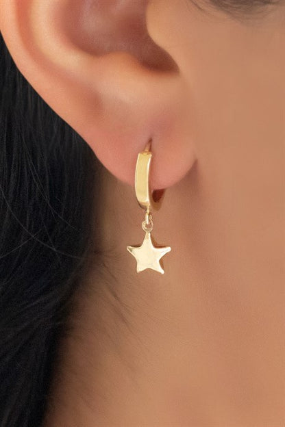 Solid Gold Star Earring | 14K (585) | 1.64 gr