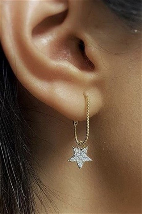 Solid Gold Star Earring | 14K (585) | 2.00 gr