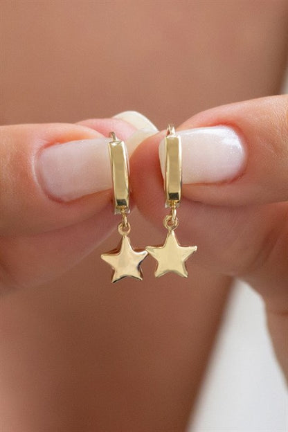 Solid Gold Star Earring | 14K (585) | 1.64 gr