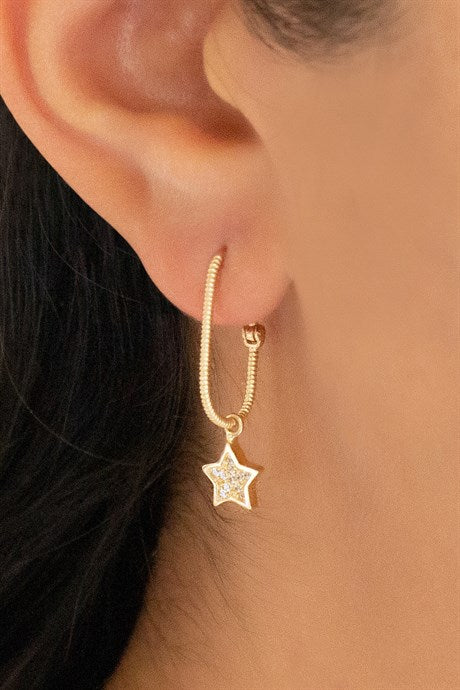Solid Gold Star Earring | 14K (585) | 2.25 gr