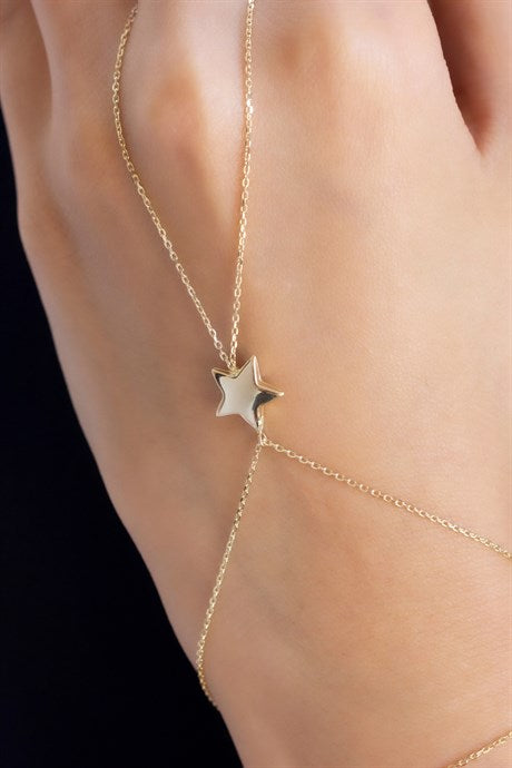 Bracelet étoile en or massif Bashmer | 14K (585) | 2,75 grammes
