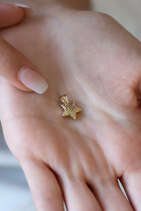 colgante de estrella de oro macizo | 14K (585) | 0,74 gramos