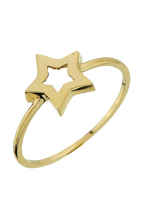 Anillo de estrella de oro macizo | 14K (585) | 1,02 gramos