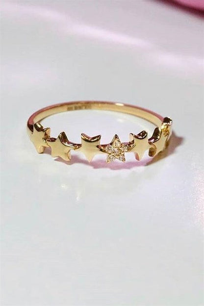 Solid Gold Star Ring | 14K (585) | 1.03 gr