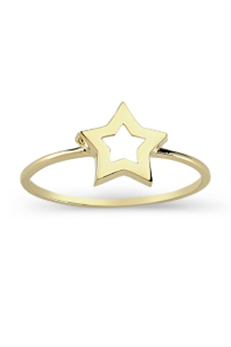 Anillo de estrella de oro macizo | 14K (585) | 1,10 gramos