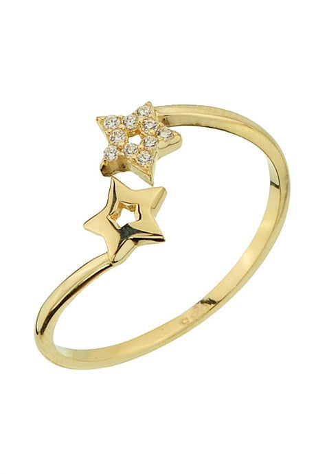 Solid Gold Star Ring | 14K (585) | 1.09 gr | Ayarlanabilir Yüzük