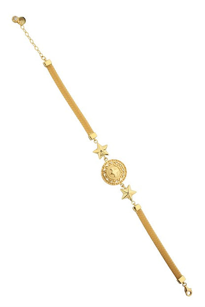 Pulsera de estrella de oro macizo | 14K (585) | 8,78 gramos