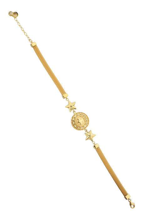 Solid Gold Star Bracelet | 14K (585) | 8.78 gr
