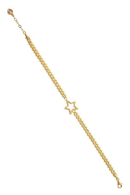 Pulsera de estrella de oro macizo | 14K (585) | 5,06 gramos