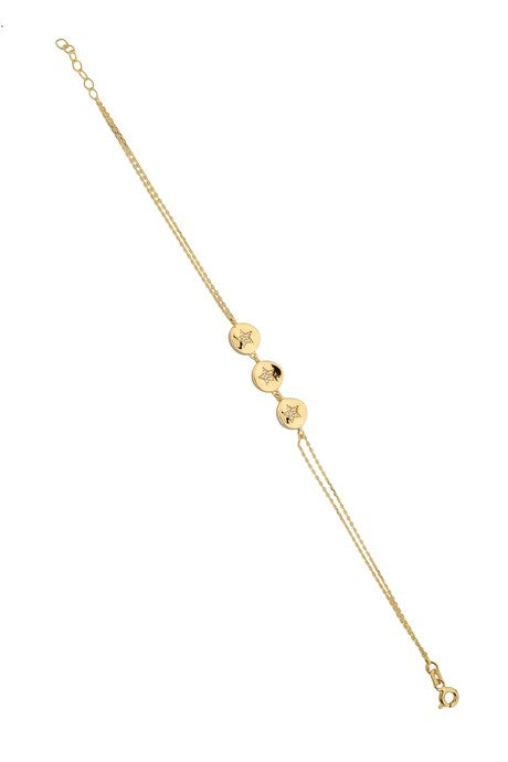 Bracelet étoile en or massif | 14K (585) | 2,45 grammes