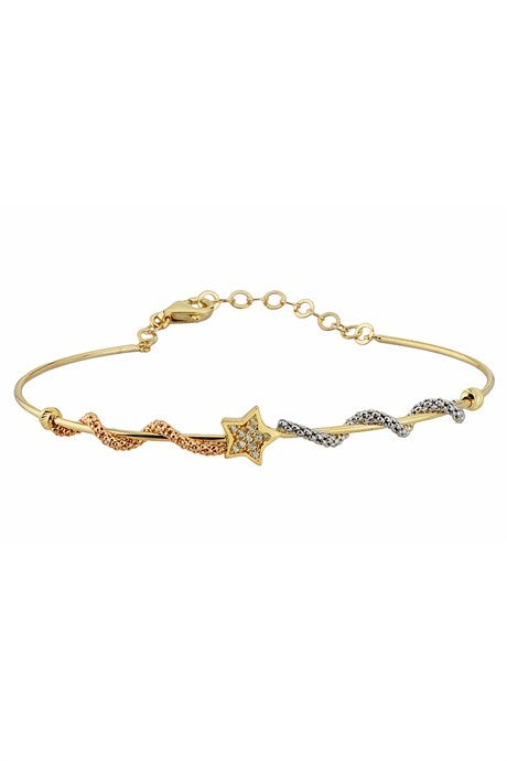 Solid Gold Star Bracelet | 14K (585) | 3.00 gr