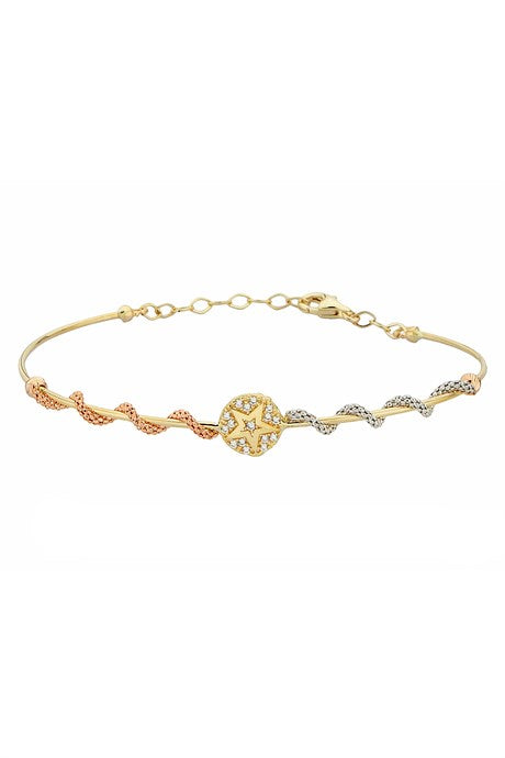 Solid Gold Star Bracelet | 14K (585) | 3. 20