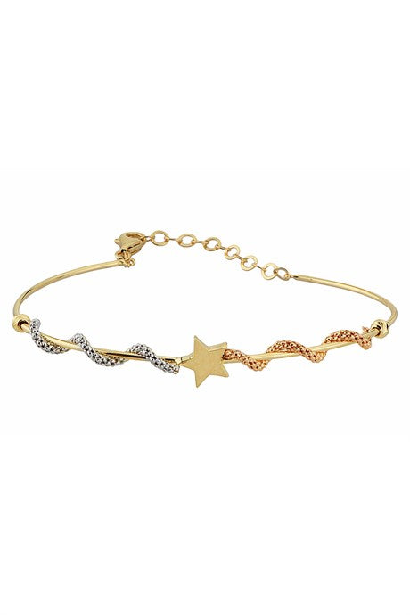 Solid Gold Star Bracelet | 14K (585) | 3.24 gr