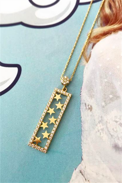 Collar de estrella de oro macizo | 14K (585) | 2,26 gramos