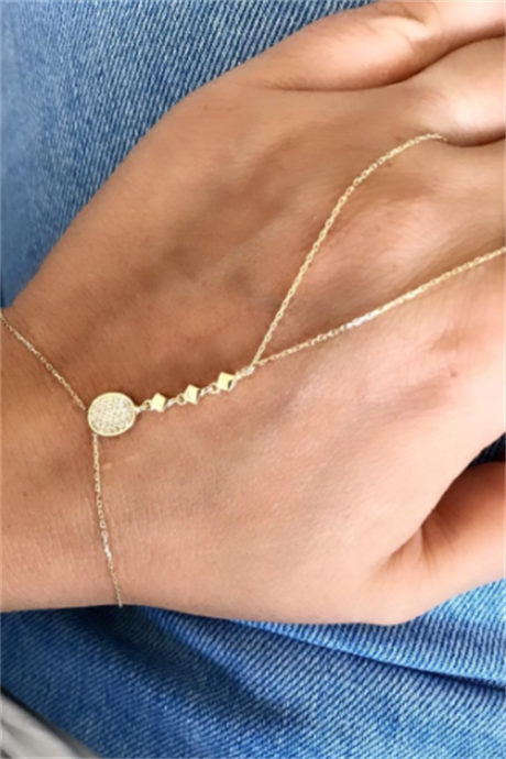 Bracelet étoile en or massif Bashmer | 14K (585) | 1,98 g