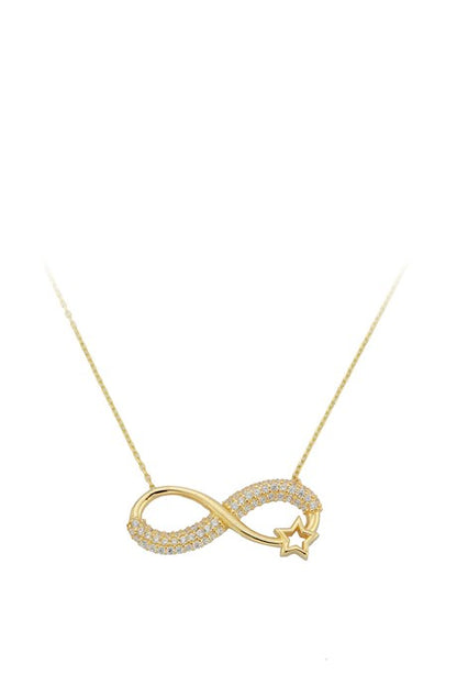 Collier infini étoile en or massif | 14K (585) | 2,45 grammes