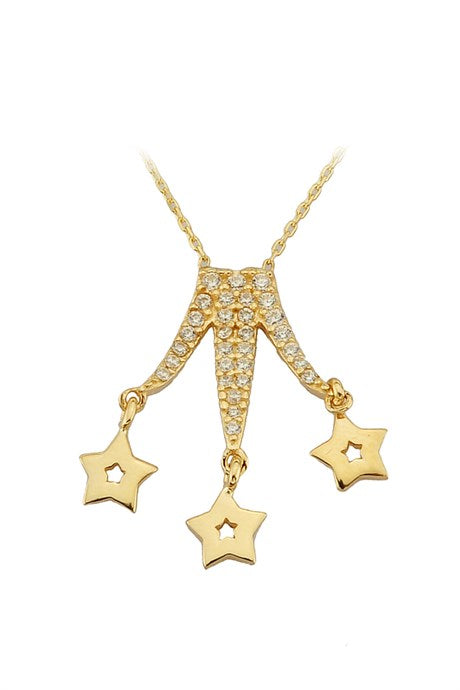 Solid Gold Star Design Necklace | 14K (585) | 2.40 gr