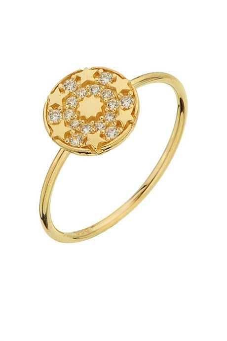 Anillo de oro macizo con diseño de estrella | 14K (585) | 1,28 gramos