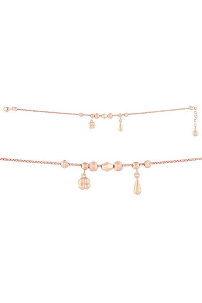 Solid Gold Clover Charm Bracelet