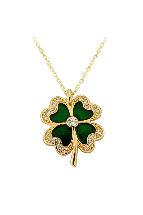 Solid Gold Clover Necklace | 14K (585) | 2.26 gr