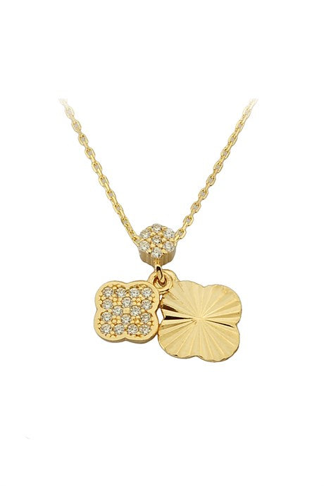 Solid Gold Clover Necklace | 14K (585) | 1.81 gr