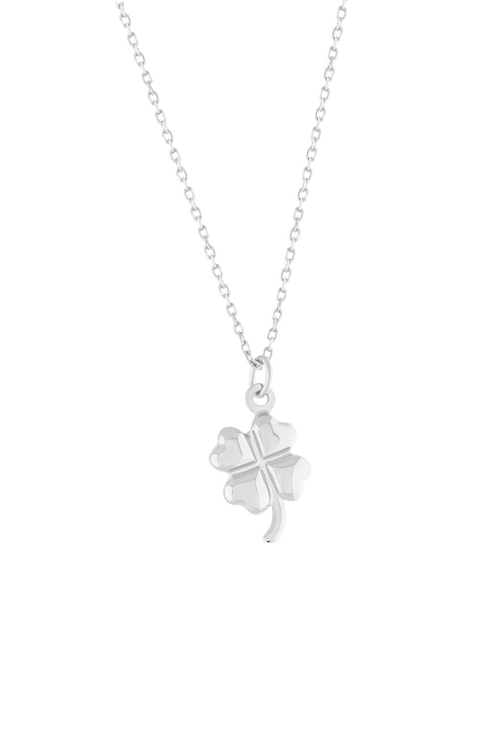 Solid Gold Clover Necklace