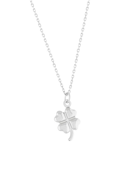 Solid Gold Clover Necklace