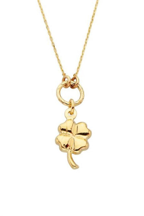 Solid Gold Clover Necklace | 14K (585) | 1.10 gr