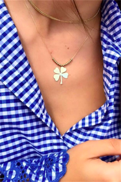 Solid Gold Clover Necklace | 14K (585) | 2.50 gr