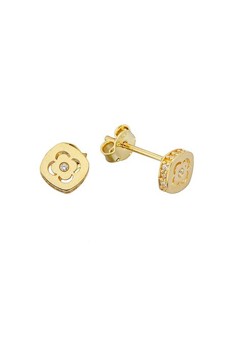 Solid Gold Clover Earring | 14K (585) | 1.23 gr