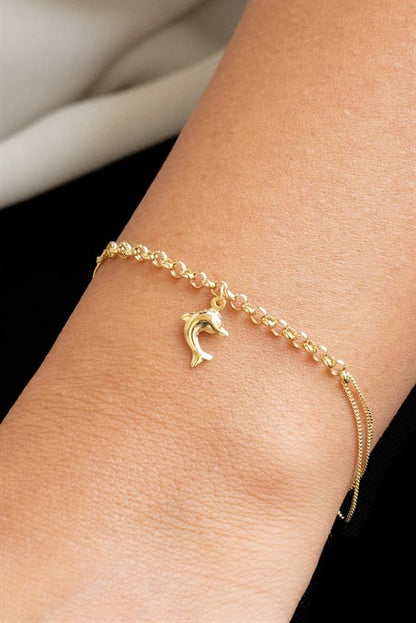 Bracelet dauphin en or massif | 14K (585) | 2,30 gr