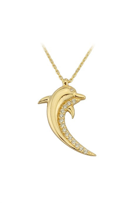 Collier dauphin en or massif | 14K (585) | 1,87 g