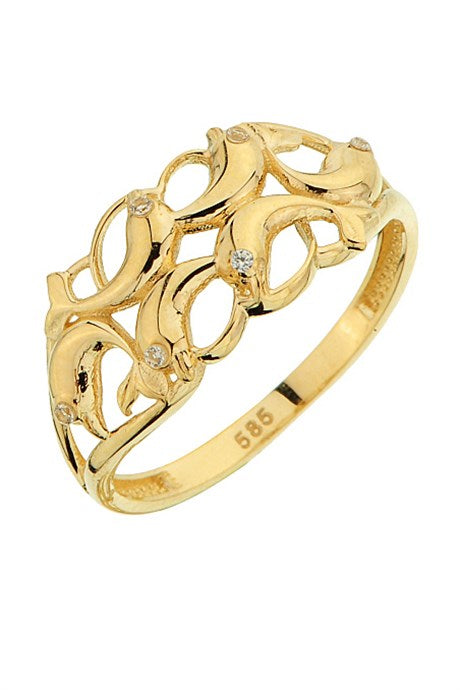 Solid Gold Dolphin Ring | 14K (585) | 1.57 gr