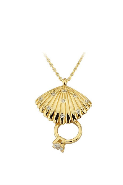 Collier coquillage annelé en or massif | 14K (585) | 2,63 grammes