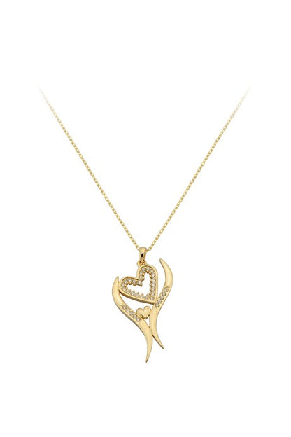 Solid Gold Heart Necklace | 14K (585) | 2.60 gr