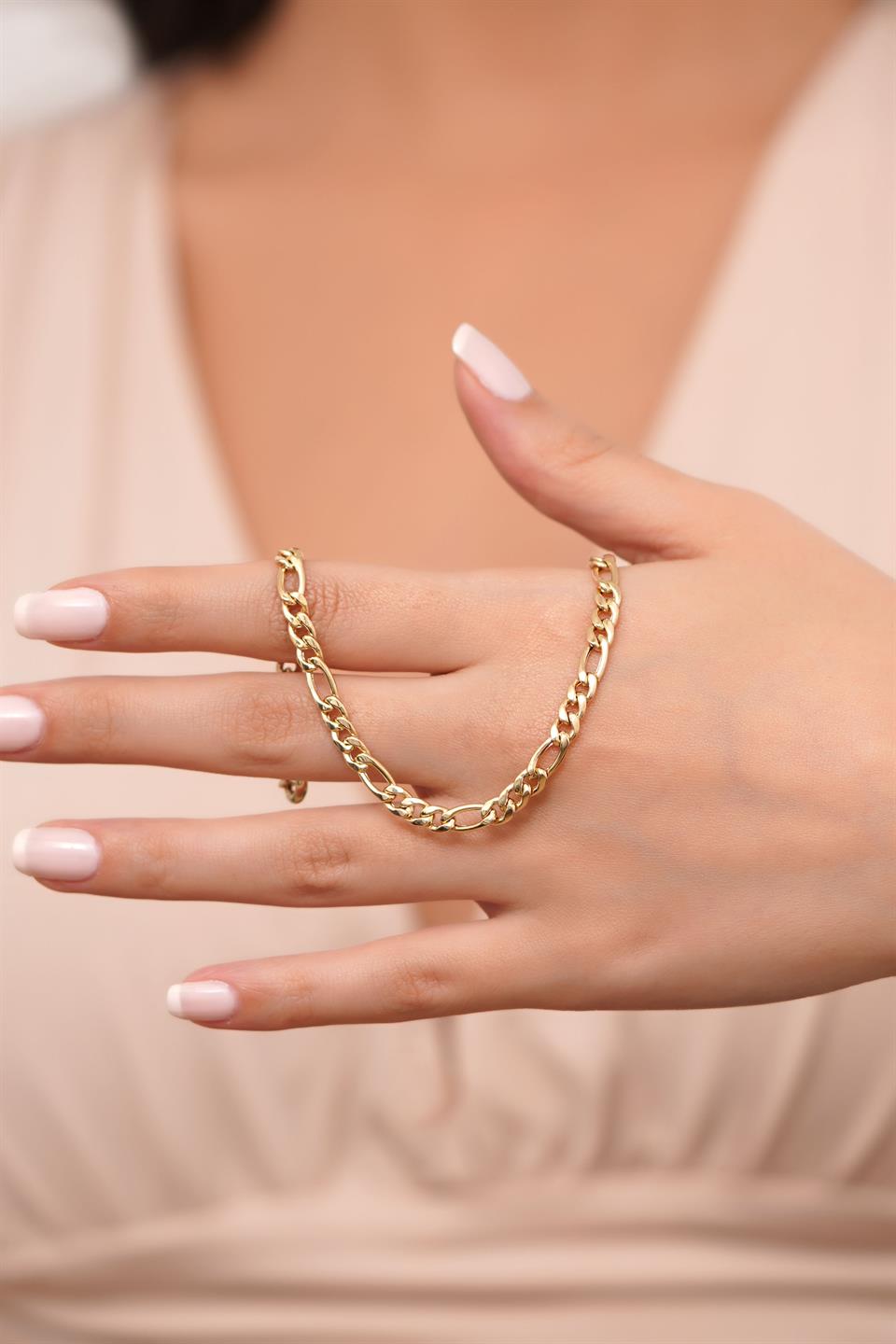 Solid Gold Chain Bracelet