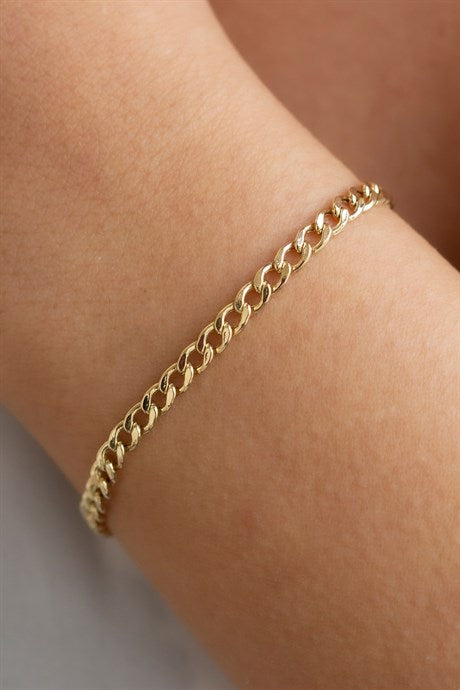 Bracelet chaîne en or massif | 14K (585) | 3,23 grammes