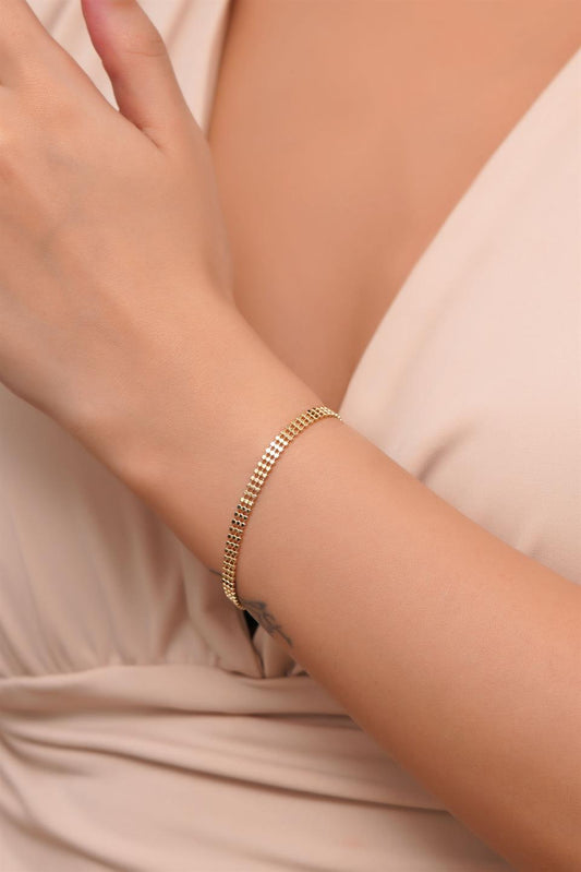 Solid Gold Chain Bracelet