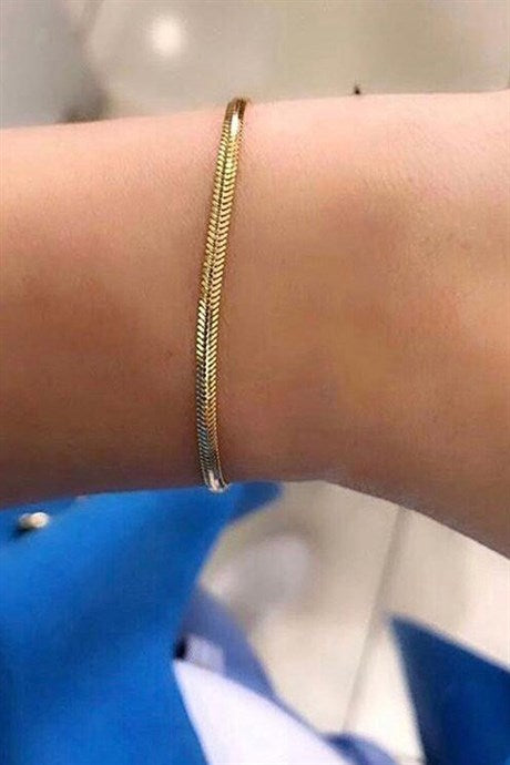 Bracelet chaîne en or massif | 14K (585) | 2,50 gr