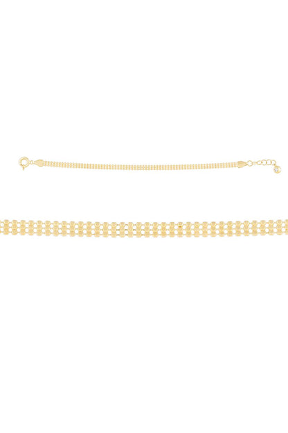 Pulsera de cadena de oro macizo