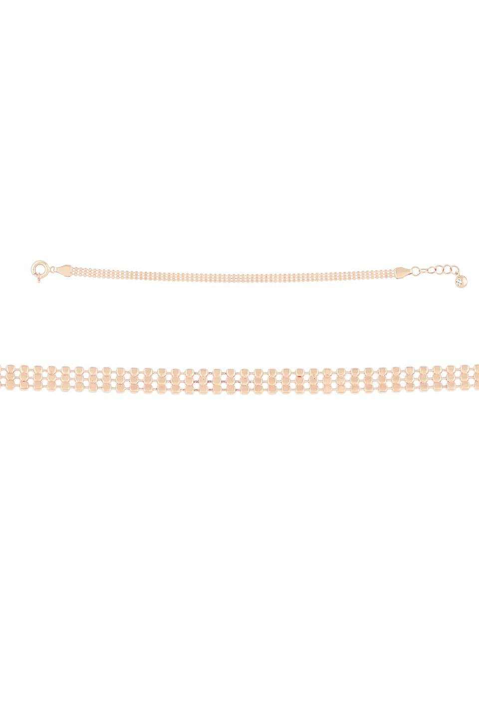 Pulsera de cadena de oro macizo