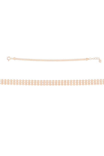 Pulsera de cadena de oro macizo