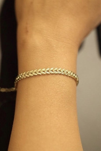Bracelet chaîne en or massif | 14K (585) | 4,48 grammes