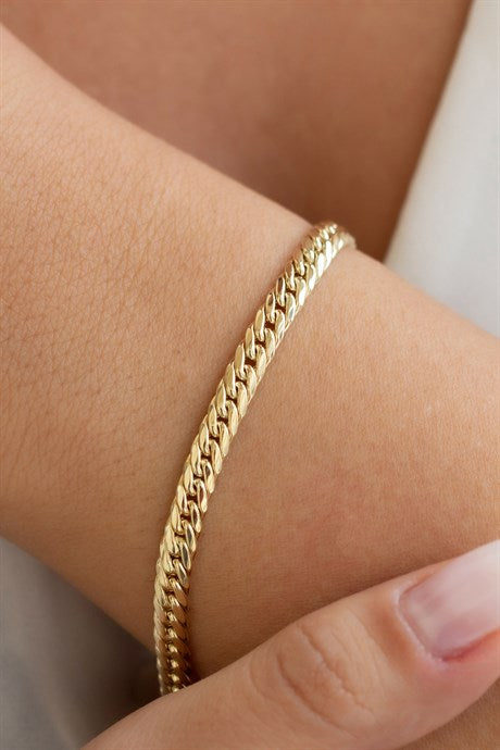 Solid Gold Chain Bracelet | 14K (585) | 5.68 gr