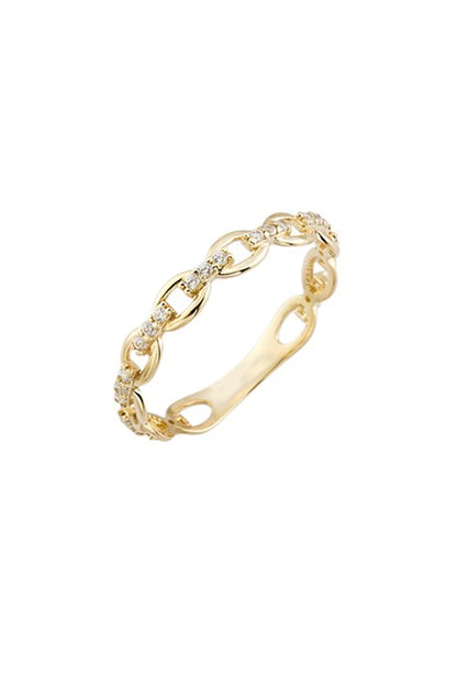 Anillo con motivo de cadena de oro macizo | 14K (585) | 0.98gr