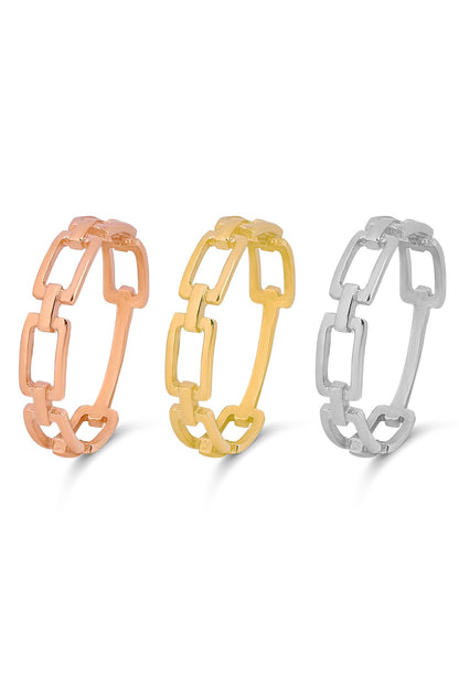 Solid Gold Chain Ring