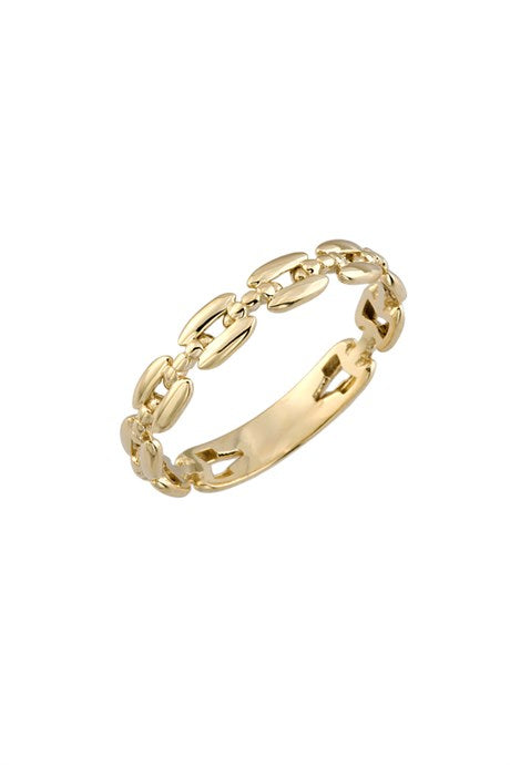 Solid Gold Chain Ring | 14K (585) | 1.49 gr