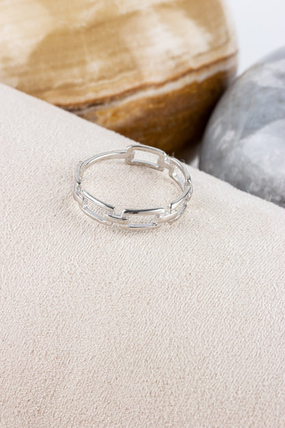 Solid Gold Chain Ring