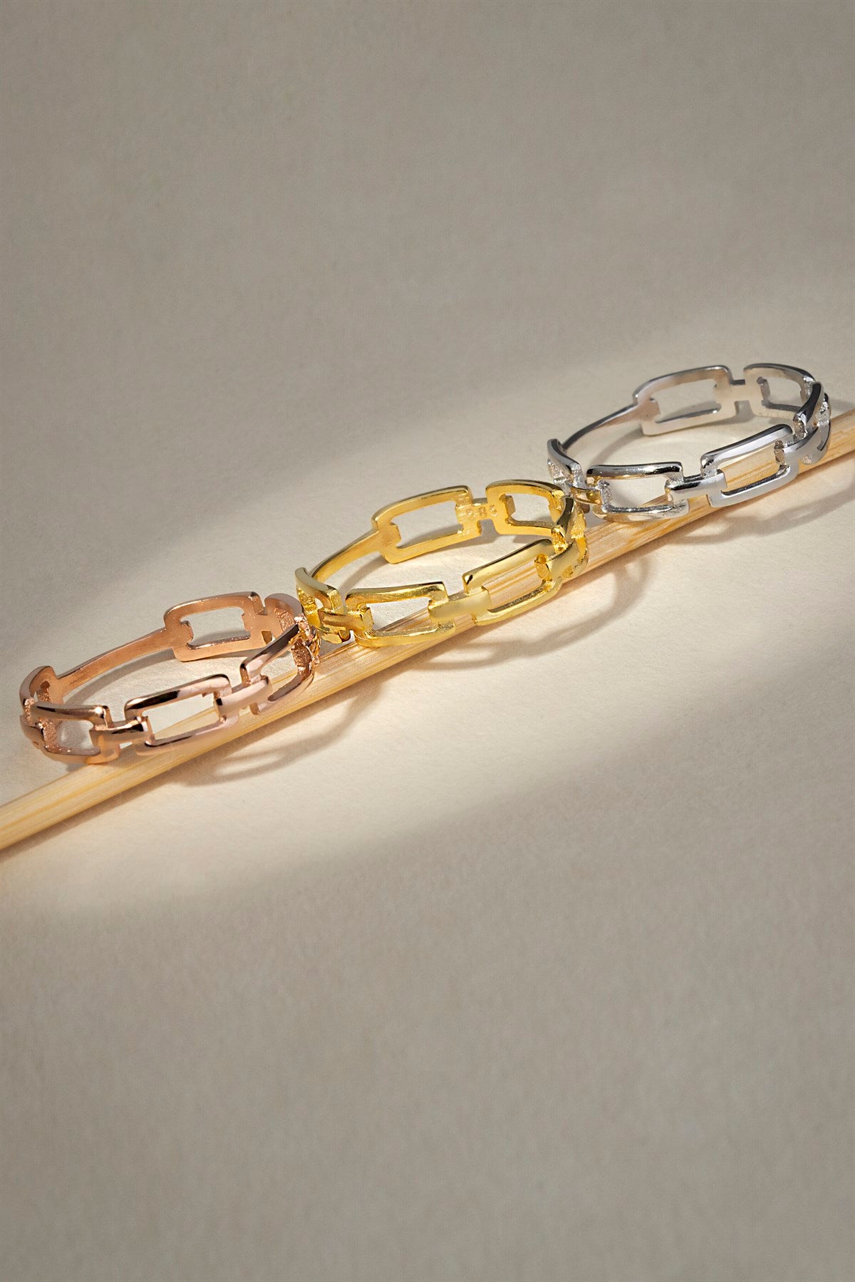 Solid Gold Chain Ring