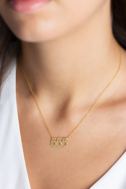 Silver Angel Numbers Necklace